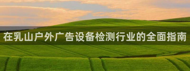 杏宇平台总代理是谁：在乳山户外广告设备检测行业的全面指南