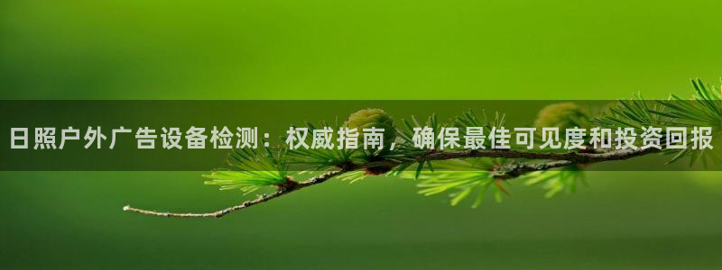 杏宇平台注册登录：日照户外广告设备检测：权威指南，确保最佳可见度和投资回报
