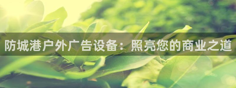 杏宇平台代理多少钱：防城港户外广告设备：照亮您的商业之道