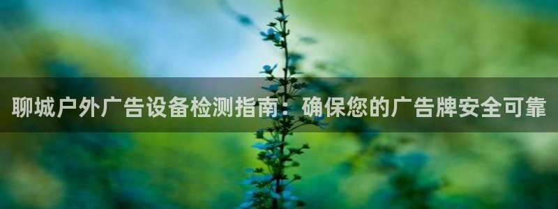杏宇平台注册登录：聊城户外广告设备检测指南：确保您的广告牌安全可靠