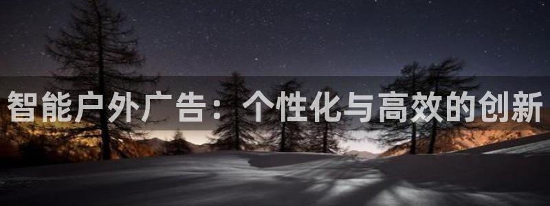 杏宇平台登录步骤是什么：智能户外广告：个性化与高效的创新