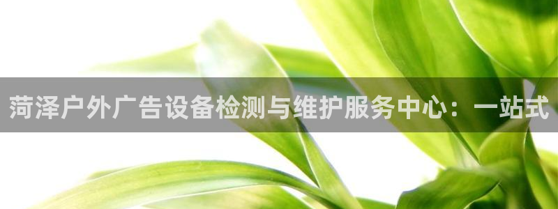 杏宇平台是什么：菏泽户外广告设备检测与维护服务中心：一站式