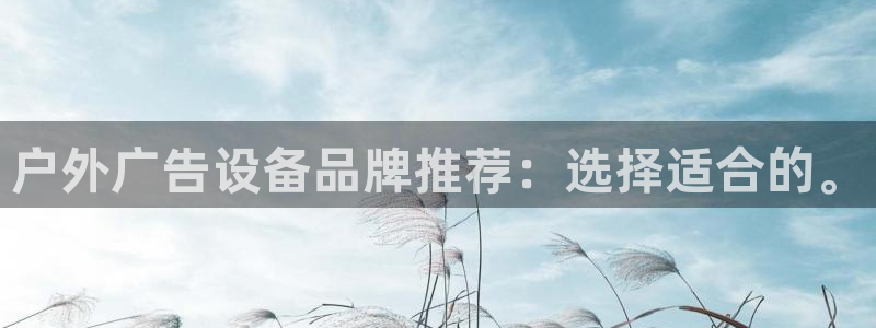 杏宇平台代理怎么样赚钱：户外广告设备品牌推荐：选择适合的。