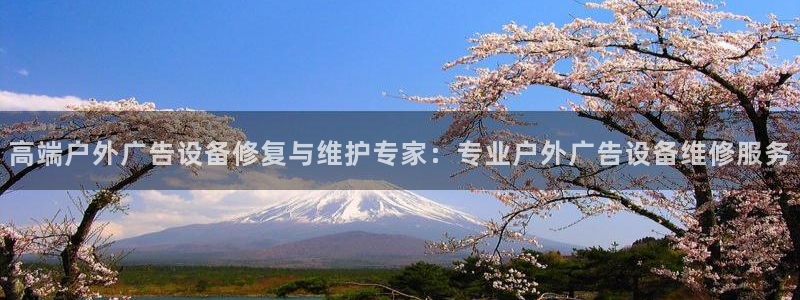 杏宇平台总代理是谁：高端户外广告设备修复与维护专家：专业户外广告设备维修服务