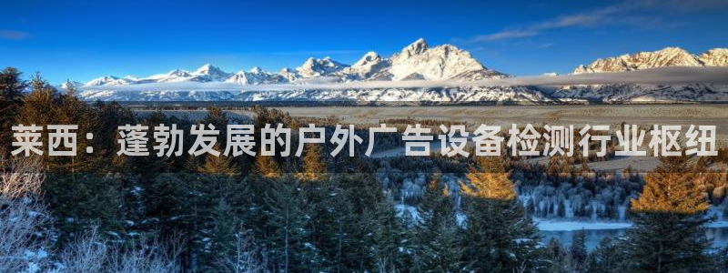 杏宇平台怎么样知乎：莱西：蓬勃发展的户外广告设备检测行业枢纽