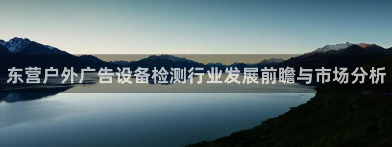杏宇平台登陆：东营户外广告设备检测行业发展前瞻与市场分析