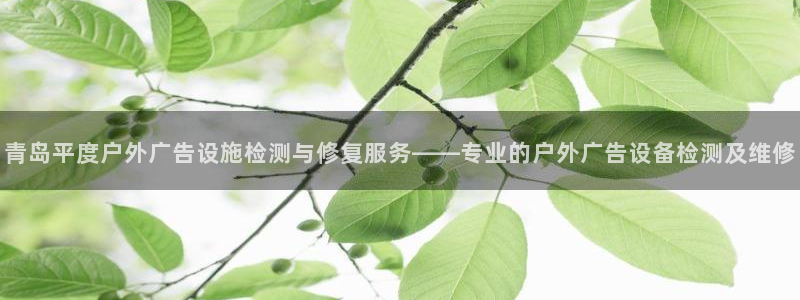 杏宇平台注册地址在哪里：青岛平度户外广告设施检测与修复服务——专业的户外广告设备检测及维修