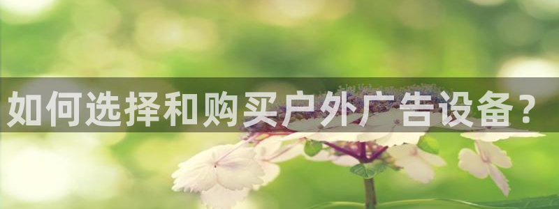 杏宇平台代理：如何选择和购买户外广告设备？