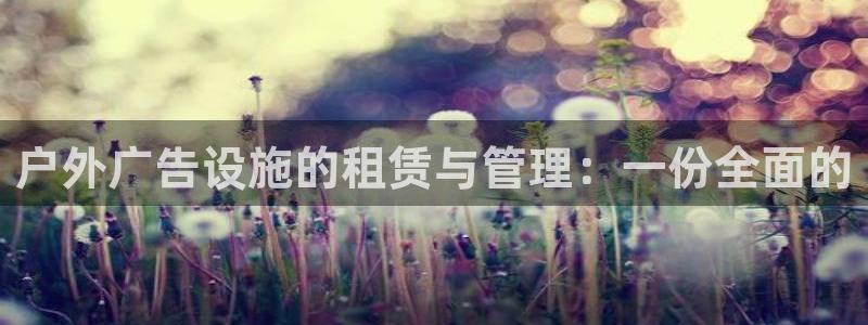 杏宇平台官网注册：户外广告设施的租赁与管理：一份全面的