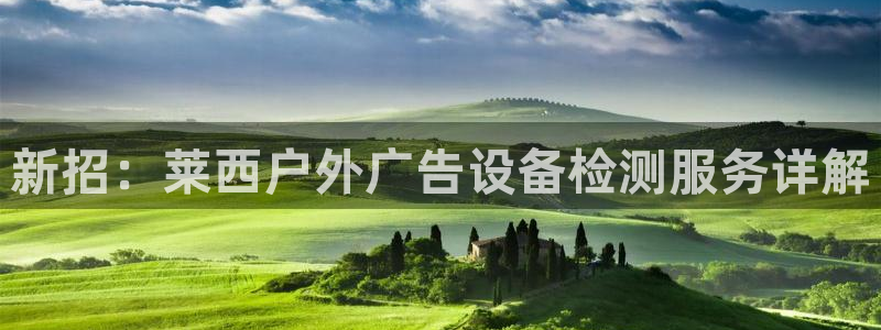 杏宇代理注册：新招：莱西户外广告设备检测服务详解